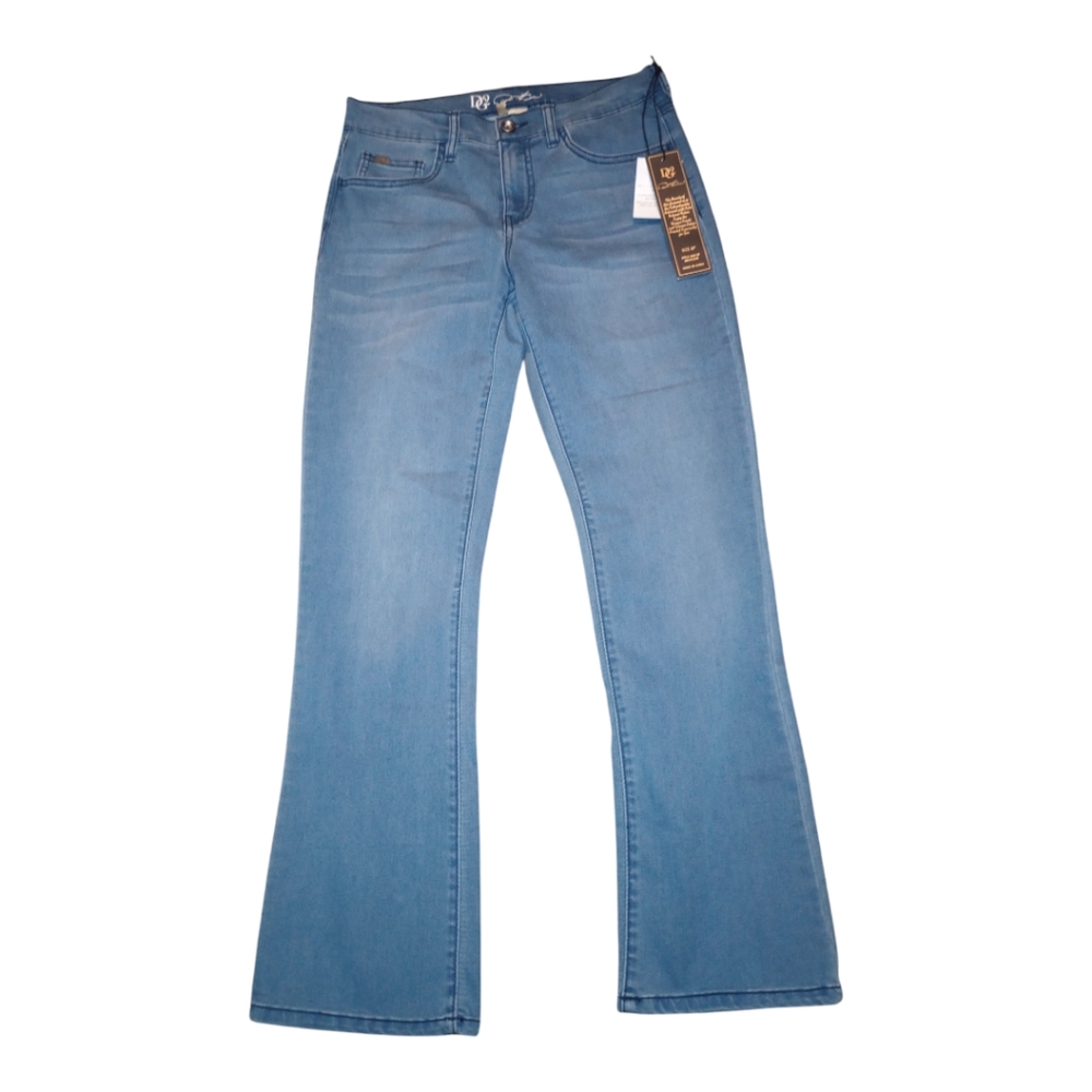 DG2 Diane Gilman Whitewashed Boot Cut Denim Jeans, Size 6P, NWT
